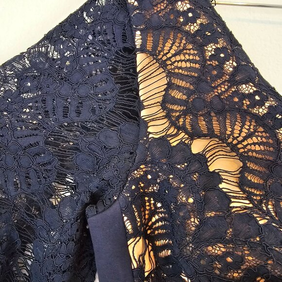 City Chic Womens Sz 12 Dark Navy Lace Tulle Evening Cocktail Maxi Dress NWT - Picture 5 of 14